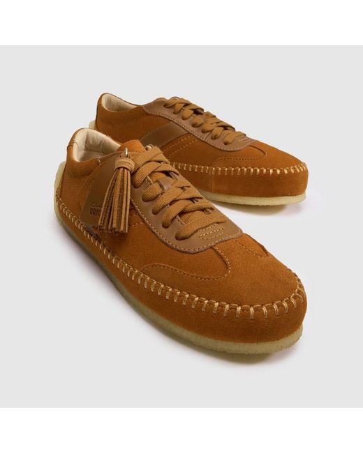 Clarks Brown Tor Low Trainers