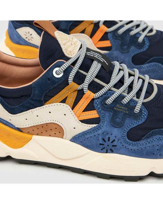 Flower Mountain Blue Yamano 3 Trainers for men