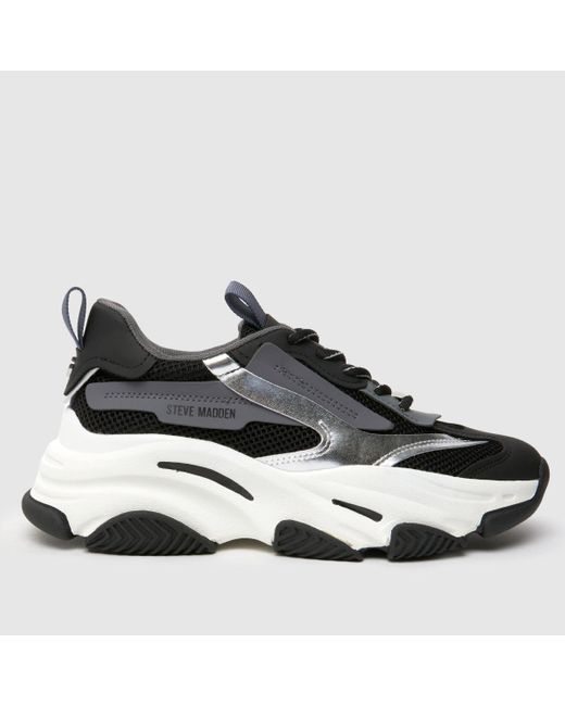 Steve Madden Black Possession Trainers
