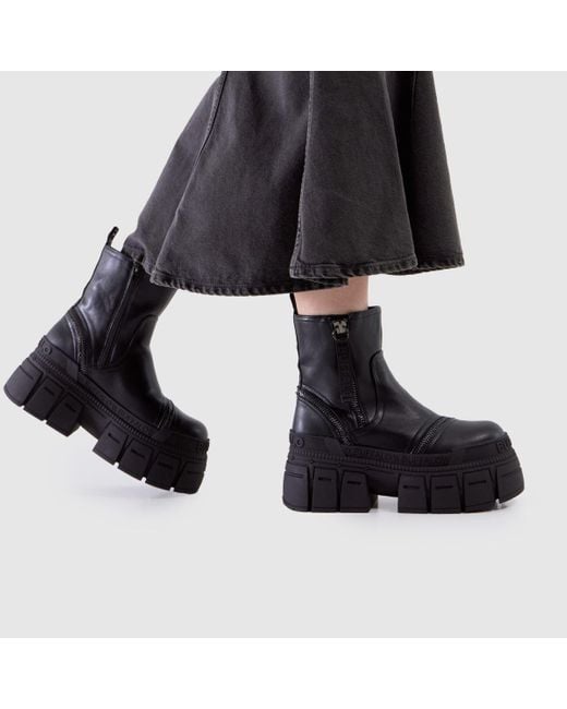 Buffalo Black London Gospher Zip Boots