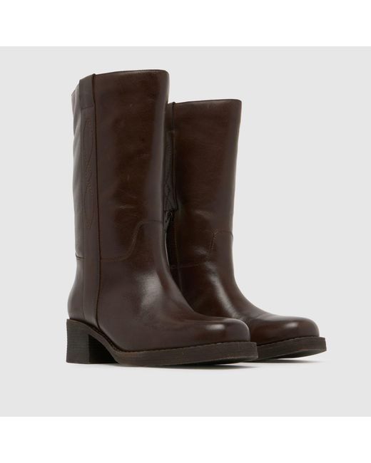 Schuh Brown Delany Leather Calf Boots