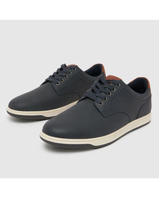 Schuh Blue Wells Lace Up Trainers for men