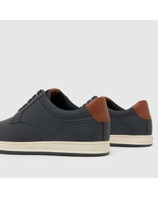 Schuh Blue Wells Lace Up Trainers for men