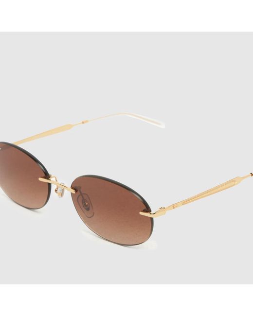 Ray-Ban Brown 3767 Oval Sunglasses