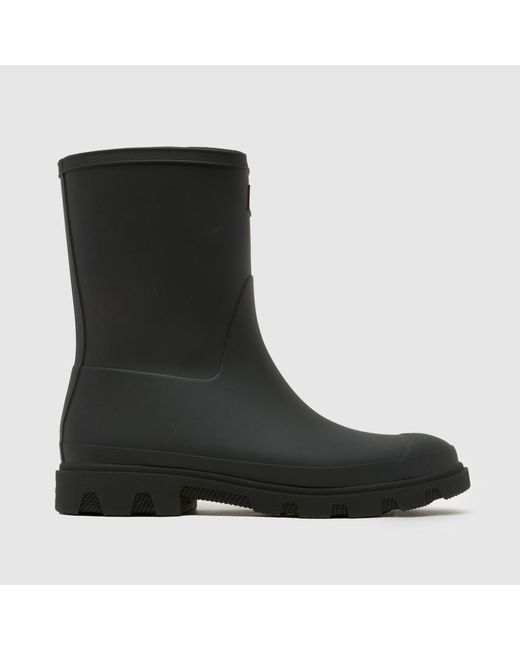 Hunter Black Downpour Short Boots for men