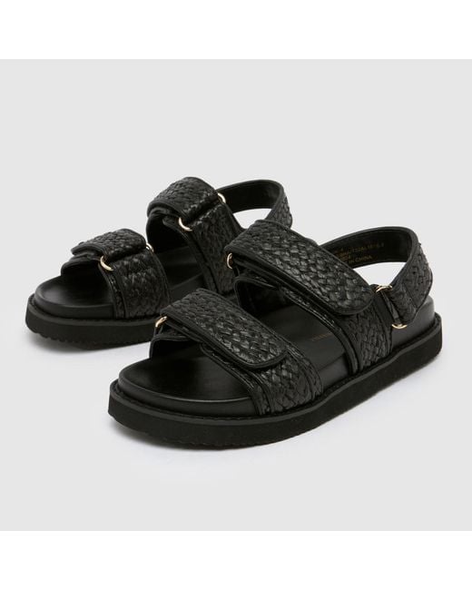 Schuh Black Tiesha Footbed Sandals