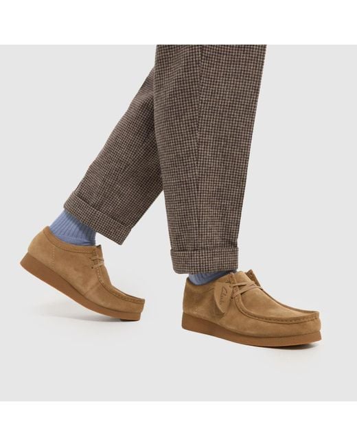 Clarks Brown Wallabee Shoes In for men