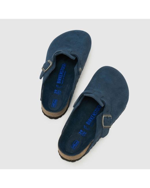 Birkenstock Blue Boston Soft Footbed Clog Sandals