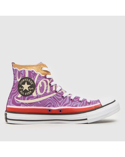 Converse Pink All Star Hi Wonka Trainers In for men