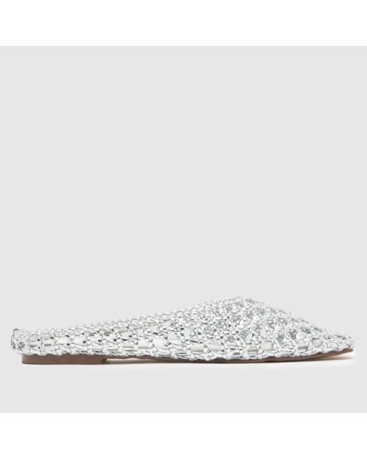 SIMMI White Cassius Woven Mules Flats