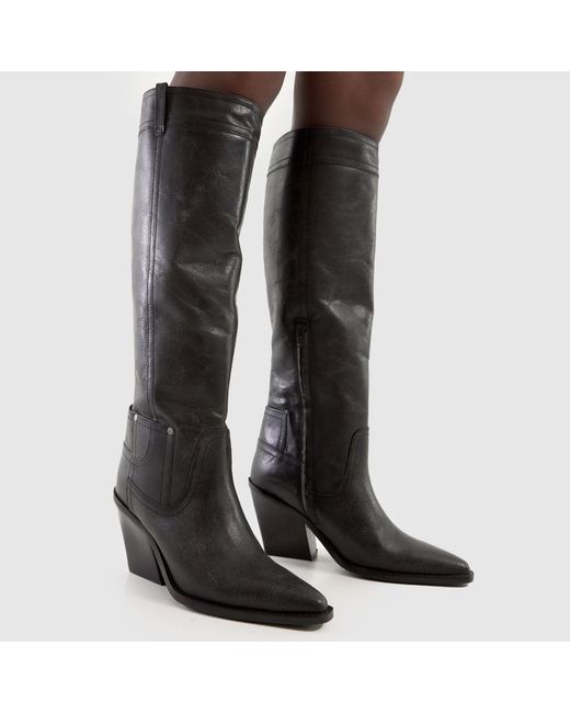 Schuh Black Dusk Leather Knee High Boots