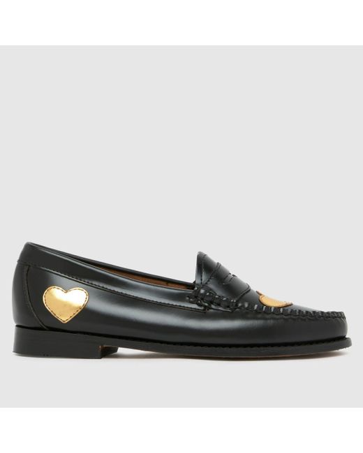 G.H.BASS Black Weejun Penny Love Loafer Flats