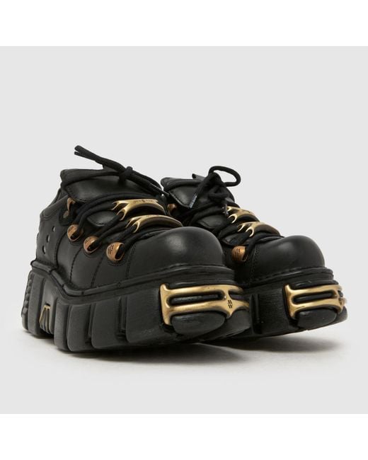 New Rock Black Classic Low Flats