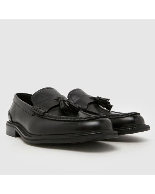 Schuh Black Robin Tassel Loafer Shoes for men