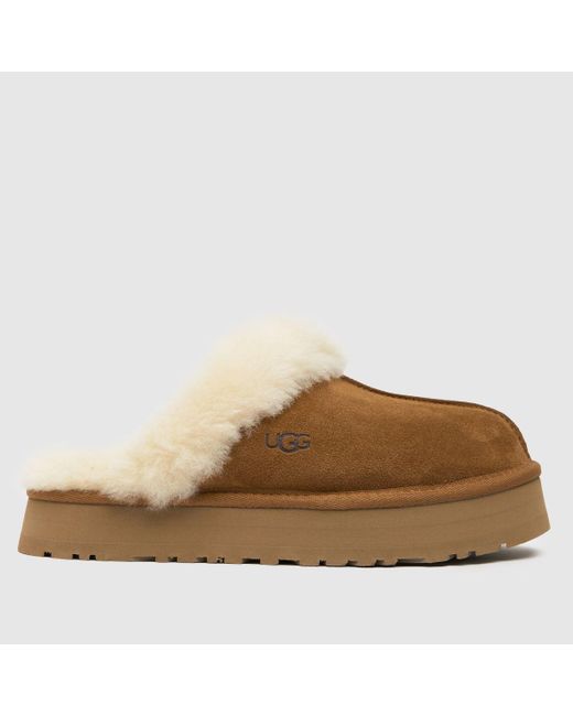 Ugg Brown Disquette Slippers In