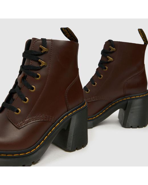 Dr. Martens Brown Jesy Heeled Boots In