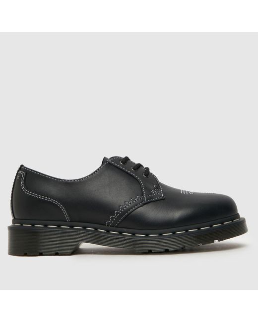 Dr. Martens Black 1461 Gothic Flat Shoes In