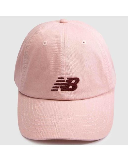 New Balance Pink 6 Panel Chain Stitch Logo Cap