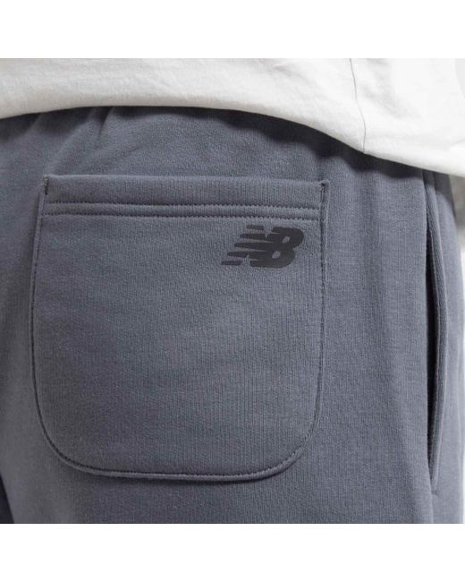 New Balance Blue Iconic 7" Fleece Shorts In for men