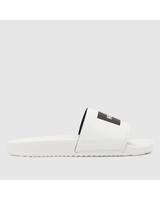 HUGO White Match It Slide Sandals In for men