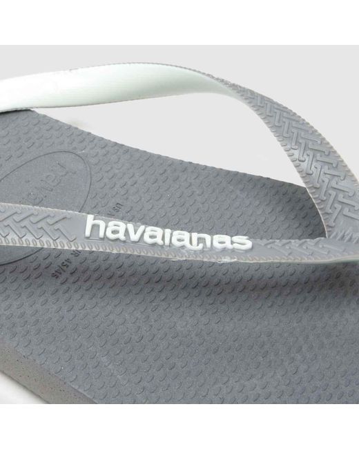 Havaianas Gray Top Mix Flip Sandals for men