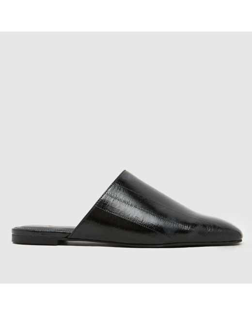 Schuh Black Latina Backless Flat Flats