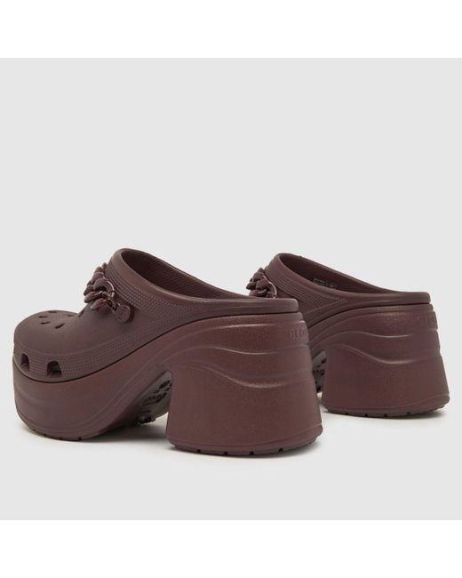CROCSTM Brown Classic Siren Chain Clog Sandals In