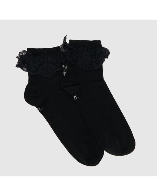 Dr. Martens Black Dr Martens Frill Socks