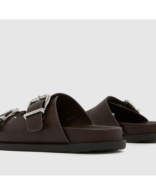 Schuh Black Scout Footbed Sandals for men