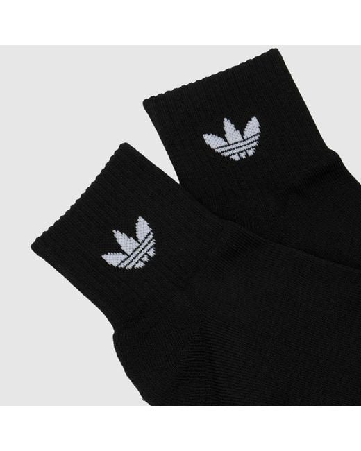 Adidas Black Originals Mid Ankle Socks 6 Pack
