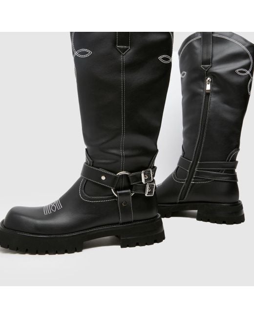 SIMMI Black Galveston Biker Boots