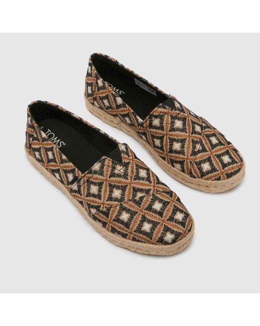TOMS Brown Alpargata Rope 2.0 Woven Sandals In