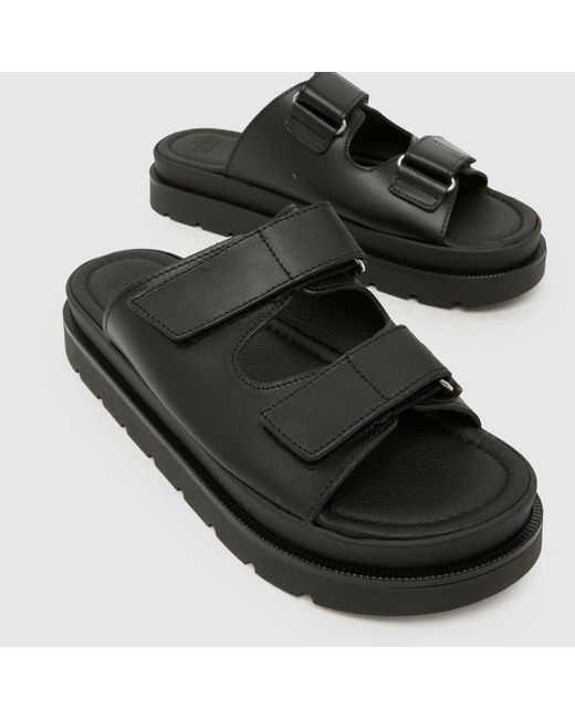 Schuh Black Trina Chunky Leather Sandals
