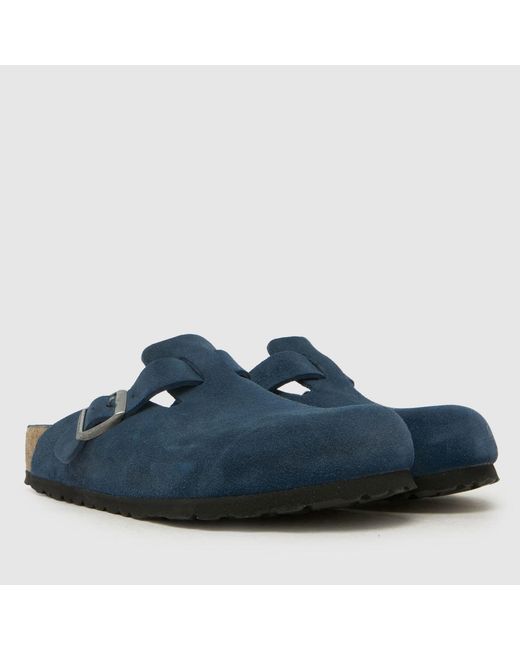 Birkenstock Blue Boston Soft Footbed Clog Sandals for men