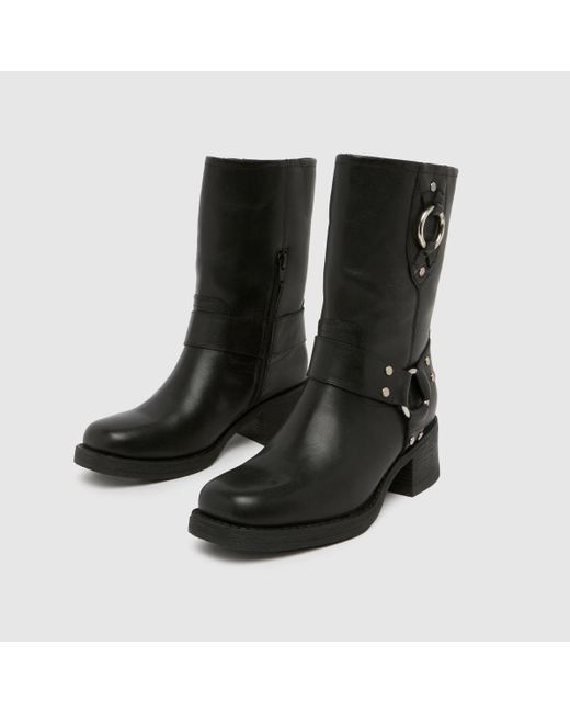 Schuh Black Camilla Leather Festival Boot Boots