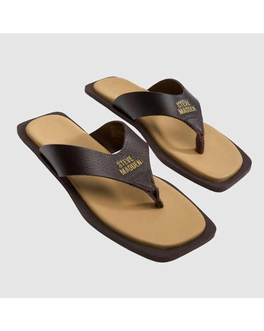 Steve Madden Brown Splash-B Flip Sandals