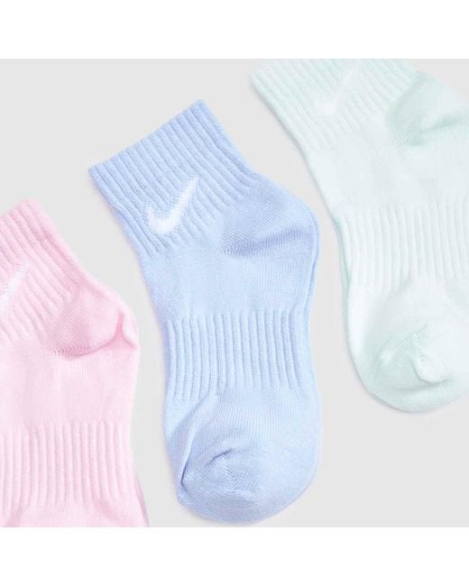 Nike Blue Everyday Ankle Socks 3 Pack