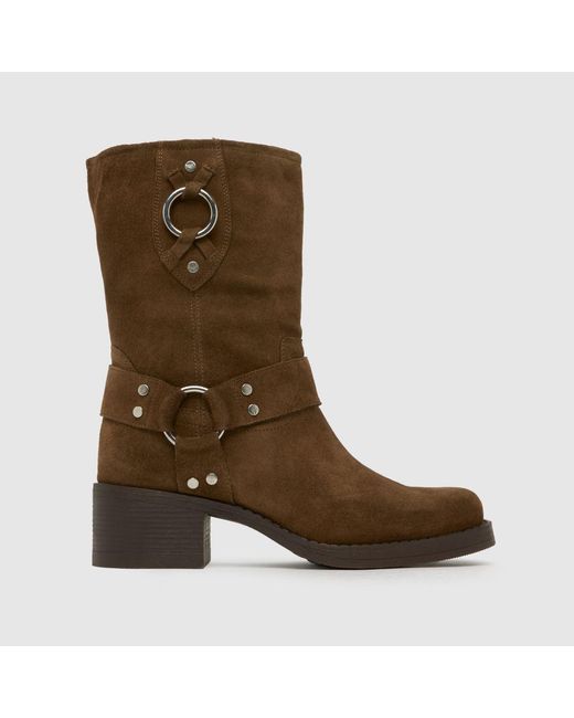 Schuh Brown Camilla Hardware Heel Boots