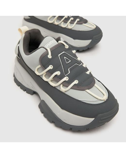 Acupuncture Gray Gingypock Trainers In White & Grey for men
