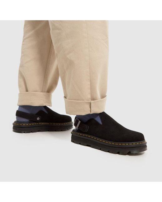Dr. Martens Black Zebzag Mule Sandals In for men