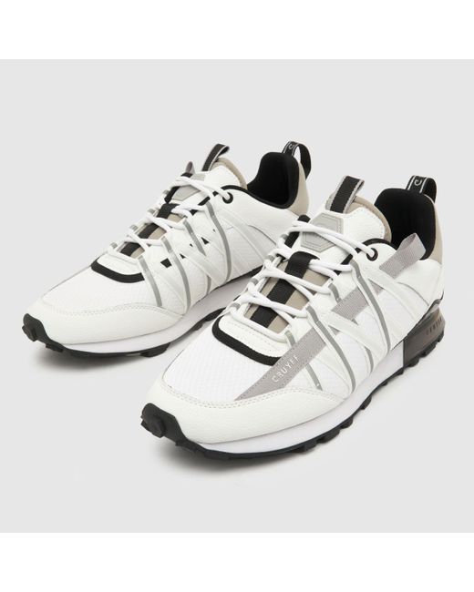 Cruyff Fearia 22 Trainers In White & Black for men