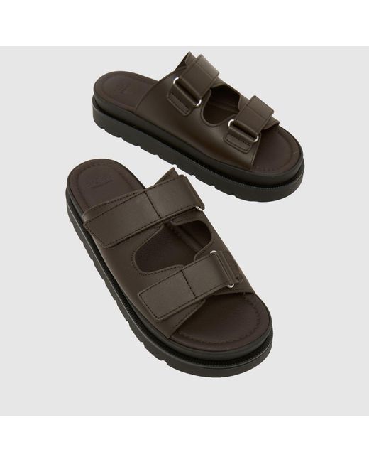 Schuh Brown Trina Chunky Leather Sandals