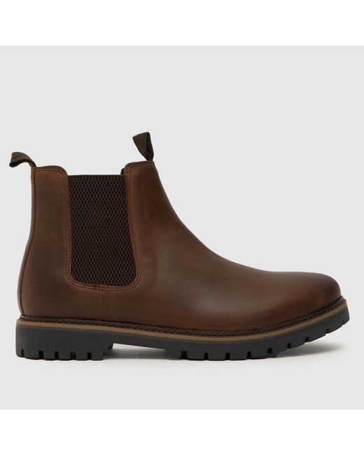 Schuh Brown Dawson Leather Chelsea Boots for men