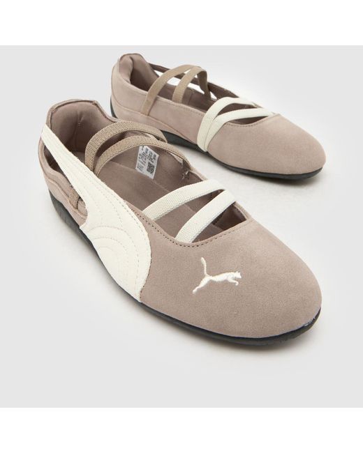PUMA White Speedcat Ballet Trainers