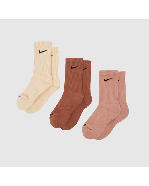Nike White Everyday Plus Socks 3 Pack