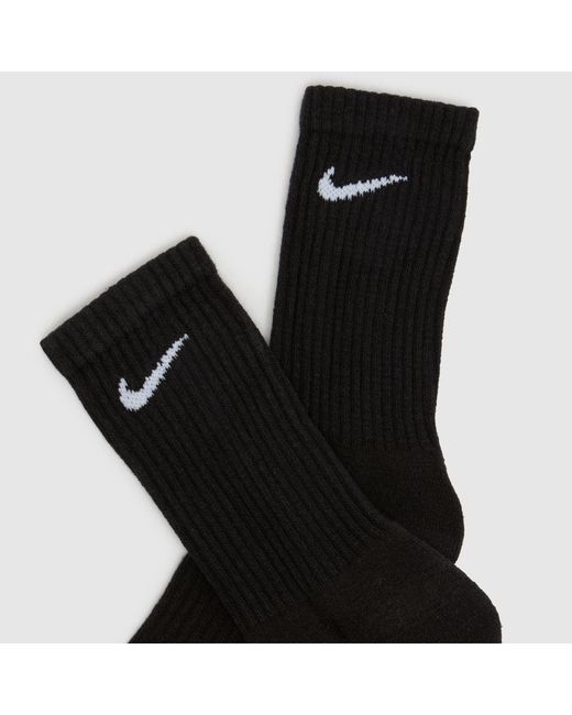 Nike Black Everyday Crew Socks 6 Pack