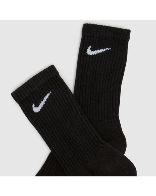 Nike Black Everyday Crew Socks 6 Pack