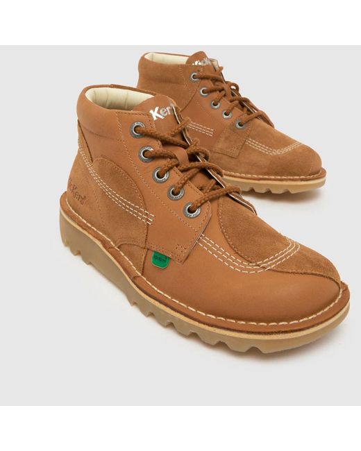 Kickers Classics Brown Kick Hi Stitch Boots