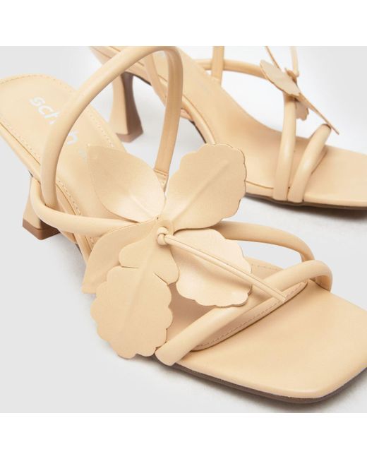 Schuh Metallic Siya Flower High Heels