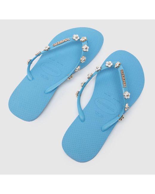 Havaianas Blue Slim Stylish Sandals In